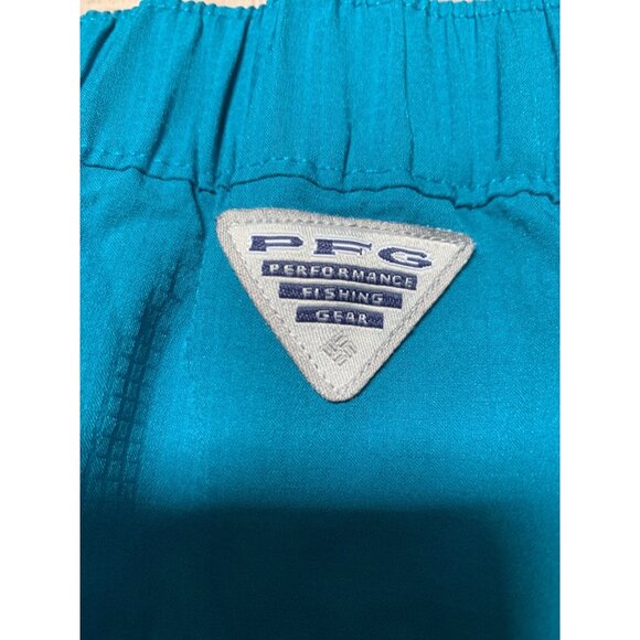 Columbia 2X Shorts PFG Performance Fishing Gear Shorts Blue Teal - Picture 3 of 6